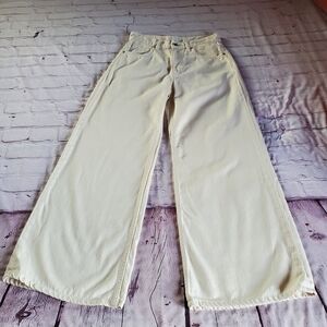Uniqlo Cream Flare & Wide Leg Jeans
